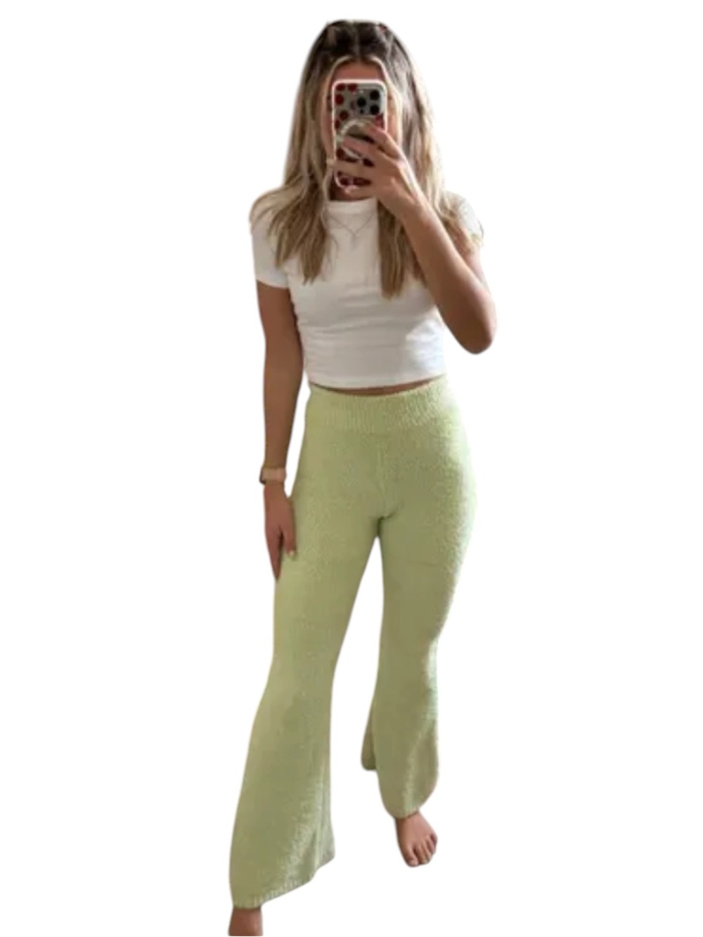 Forever 21 Fuzzy Flare Pajama Pants